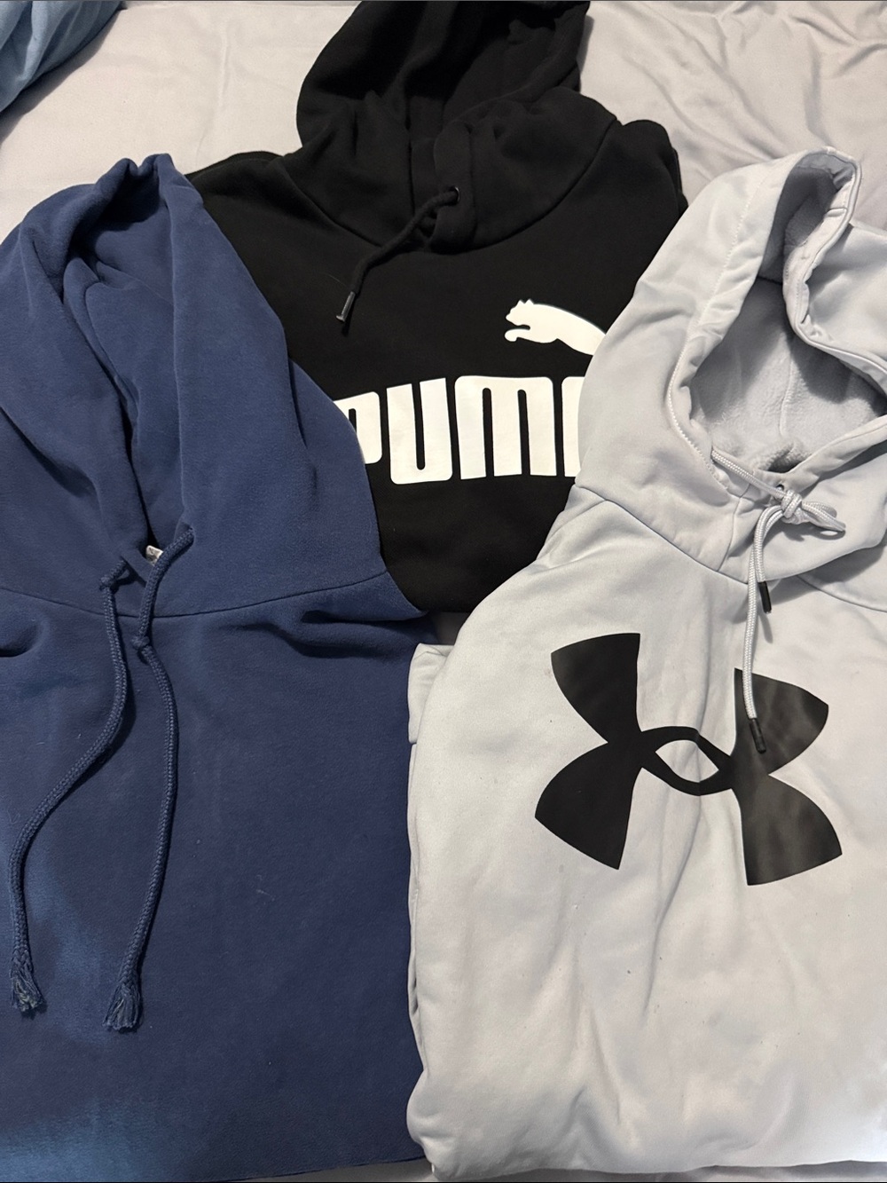 Puma Black Crewneck Hoodie with White Logo
